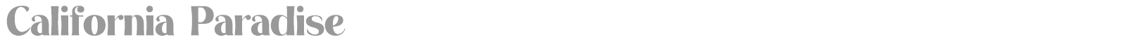 California Paradise font preview